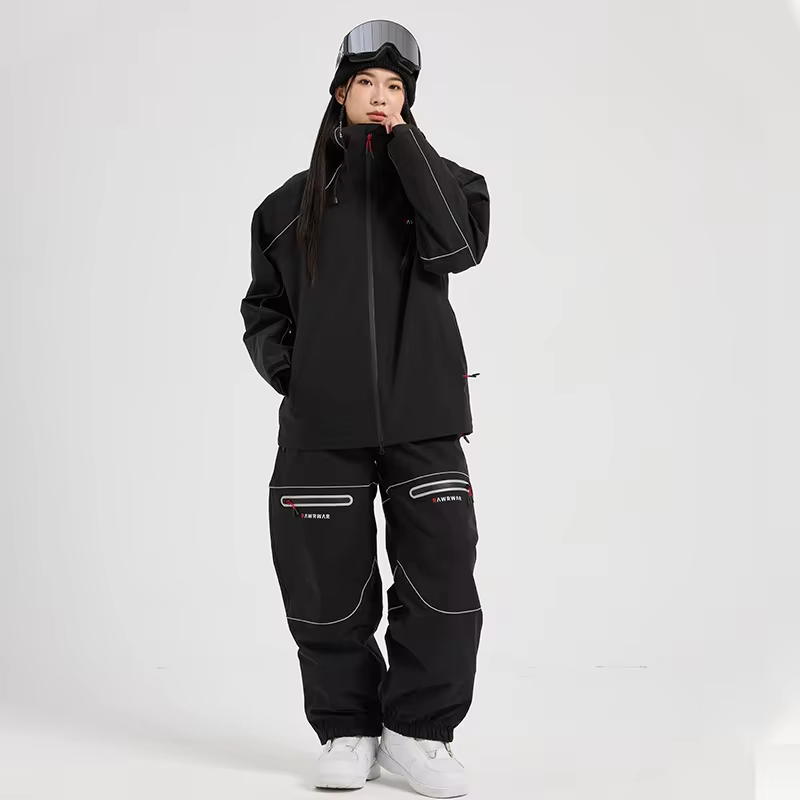 New Ski Suit Women's Man Wear Resistant Snow Set Waterproof Windproof Warm Breathable Professional Loose Winter Outdoor Clothes
