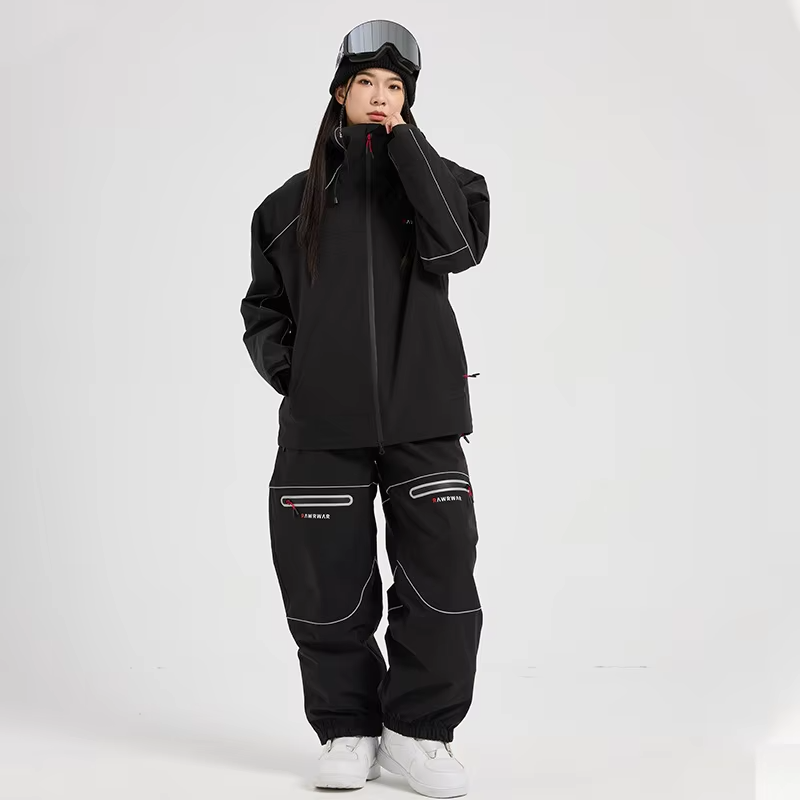 New Ski Suit Women's Man Wear Resistant Snow Set Waterproof Windproof Warm Breathable Professional Loose Winter Outdoor Clothes