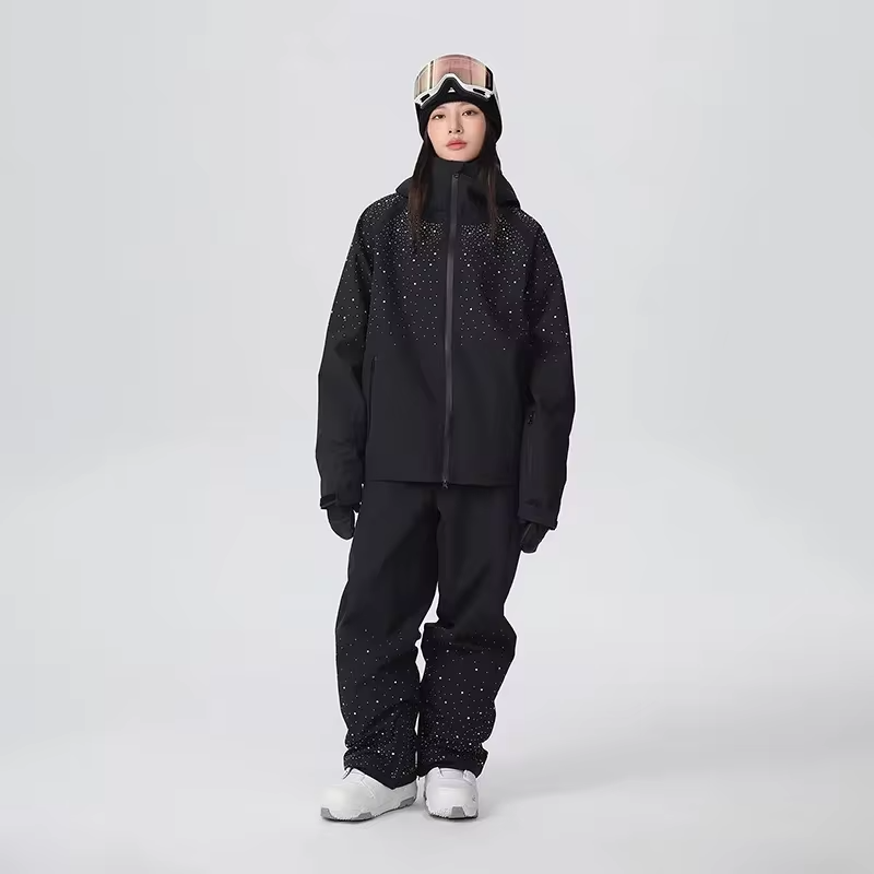 New Adult Winter Ski Sport Single Double Snowboard Windproof Cold Resistant Wear-resistant Sets Top Pants Trendy Female Clothing