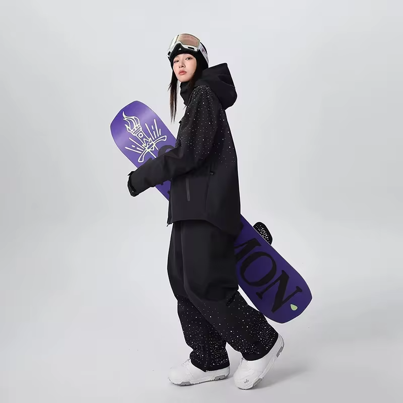 New Adult Winter Ski Sport Single Double Snowboard Windproof Cold Resistant Wear-resistant Sets Top Pants Trendy Female Clothing