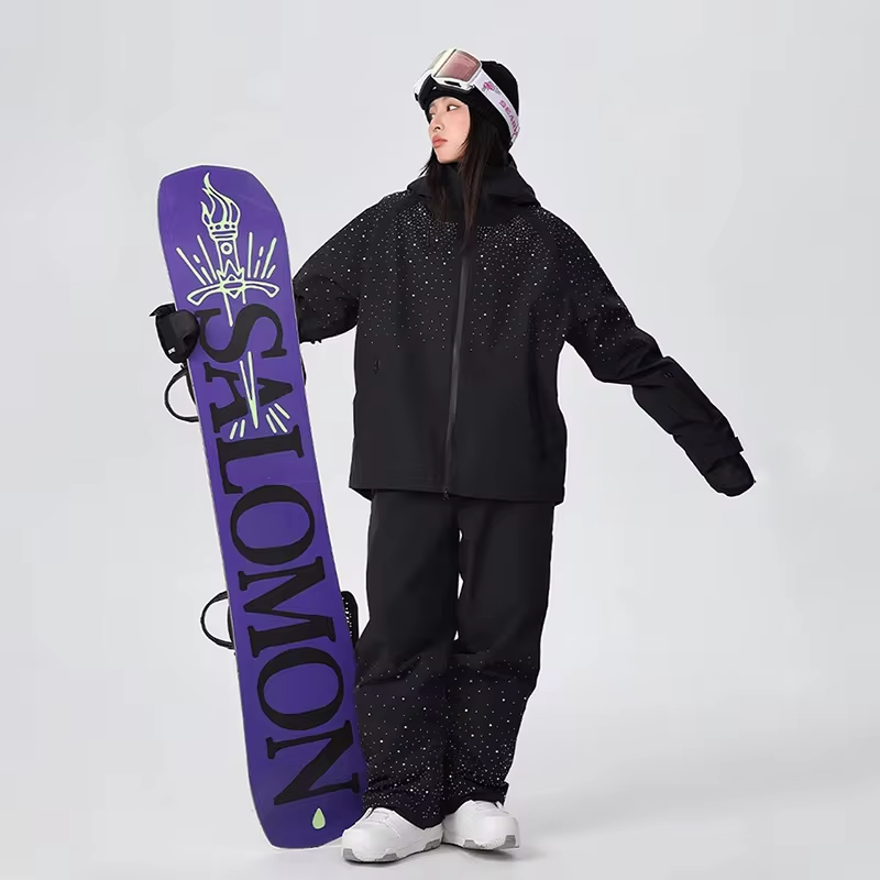 New Adult Winter Ski Sport Single Double Snowboard Windproof Cold Resistant Wear-resistant Sets Top Pants Trendy Female Clothing