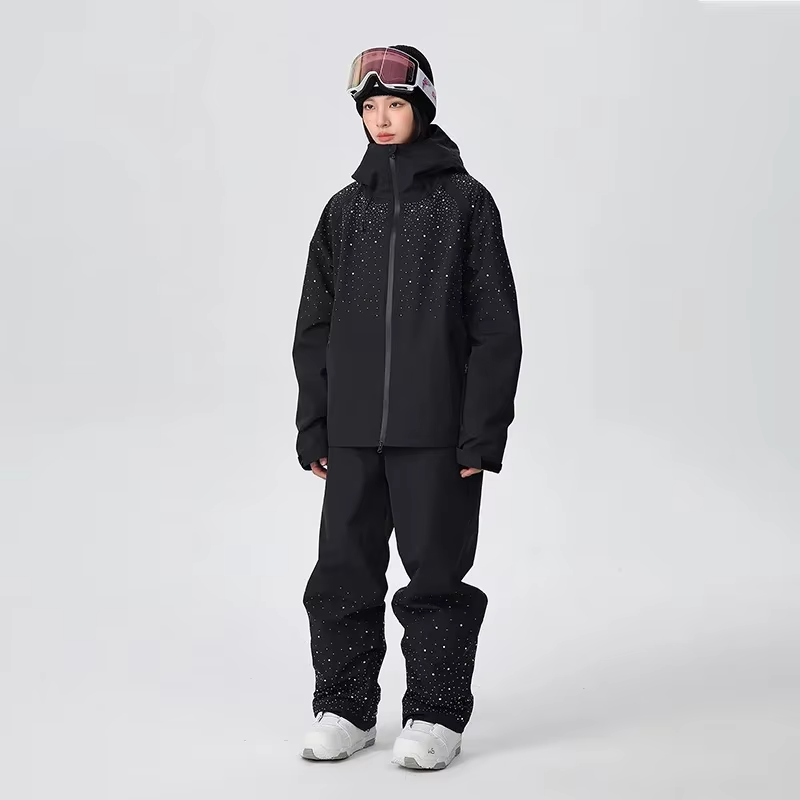 New Adult Winter Ski Sport Single Double Snowboard Windproof Cold Resistant Wear-resistant Sets Top Pants Trendy Female Clothing