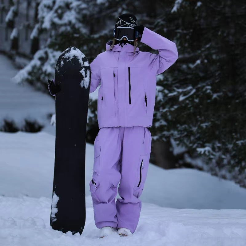 Women's Snow Set Men's Winter Windproof Waterproof Hooded Ski Jacket Pants Skiing Suit Thermal Outdoor Breathable Durable Wear