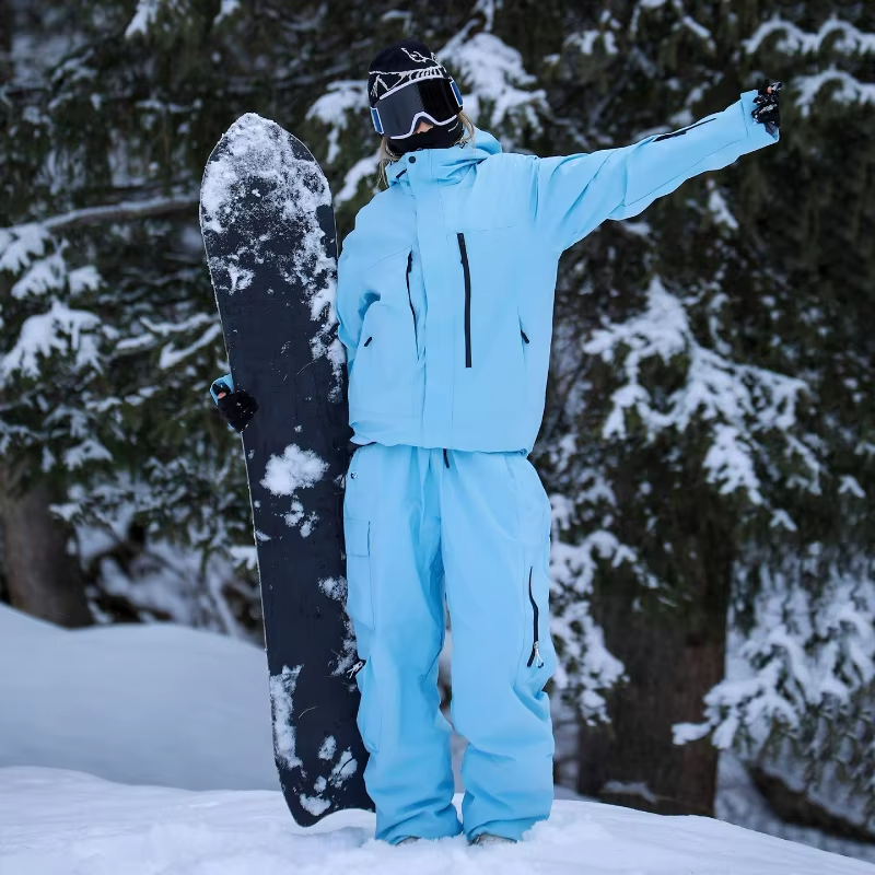 Women's Snow Set Men's Winter Windproof Waterproof Hooded Ski Jacket Pants Skiing Suit Thermal Outdoor Breathable Durable Wear
