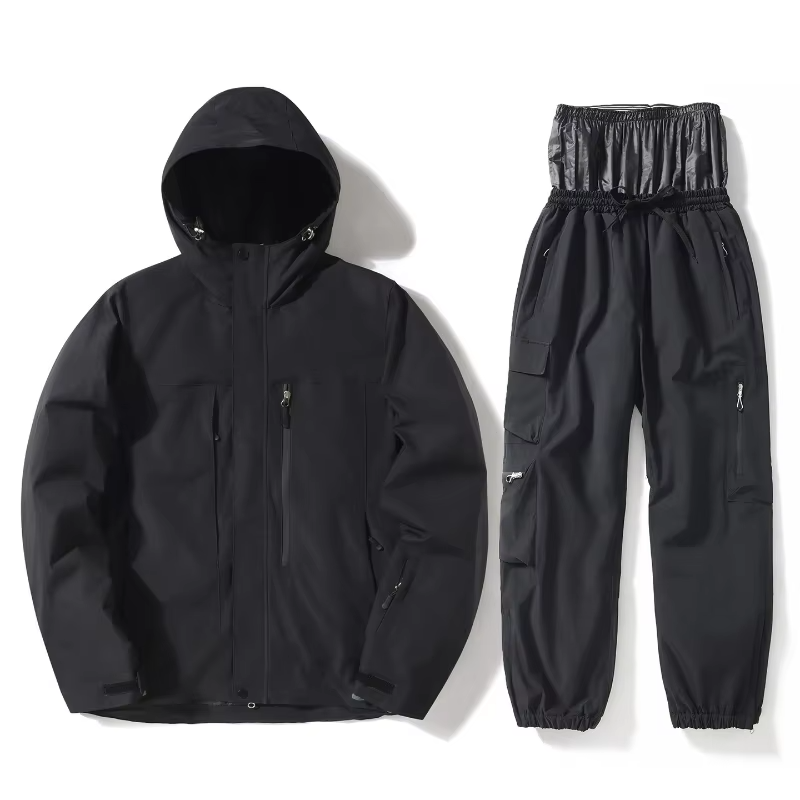 Women's Snow Set Men's Winter Windproof Waterproof Hooded Ski Jacket Pants Skiing Suit Thermal Outdoor Breathable Durable Wear