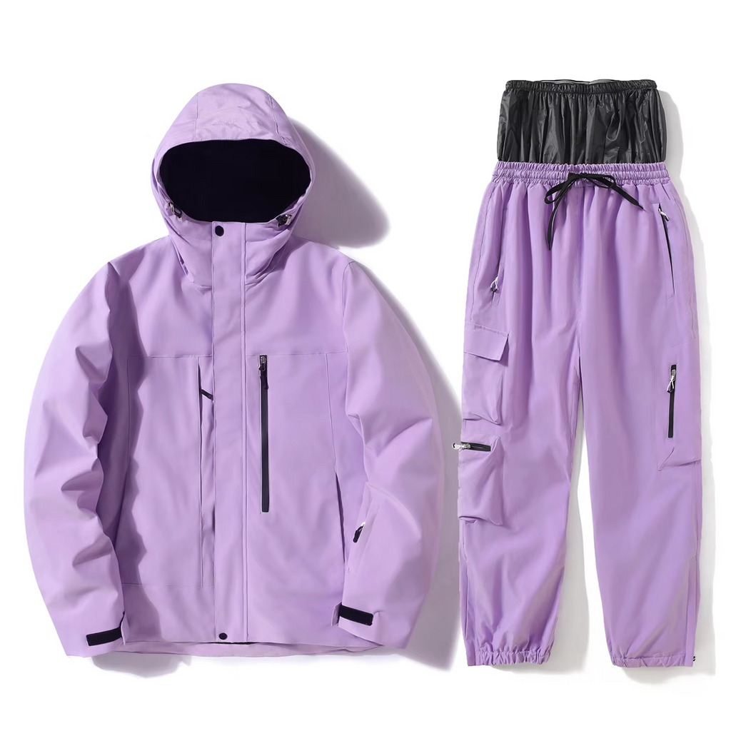 Women's Snow Set Men's Winter Windproof Waterproof Hooded Ski Jacket Pants Skiing Suit Thermal Outdoor Breathable Durable Wear