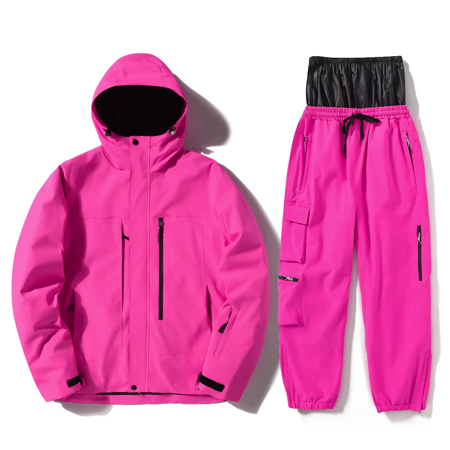 Women's Snow Set Men's Winter Windproof Waterproof Hooded Ski Jacket Pants Skiing Suit Thermal Outdoor Breathable Durable Wear