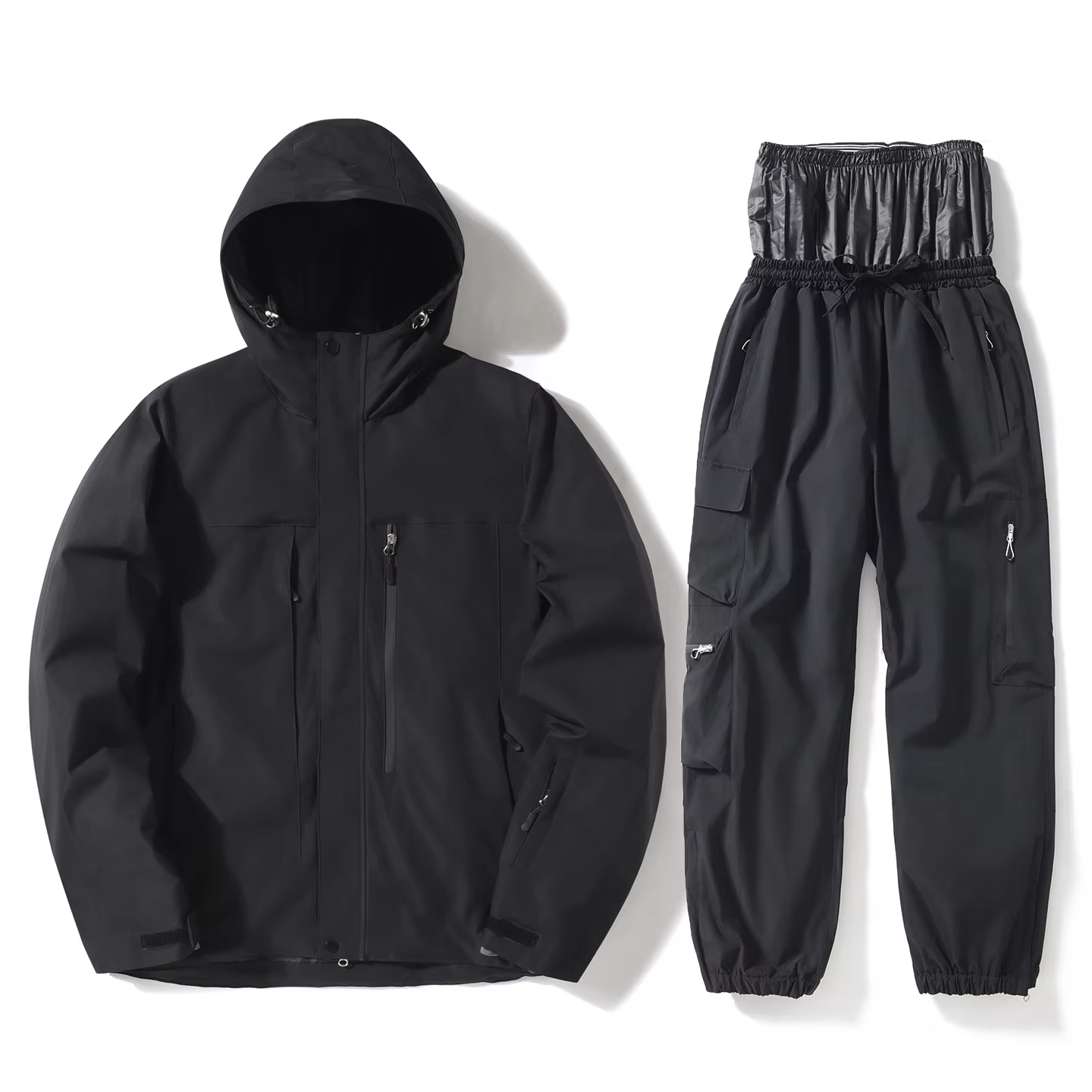 Women's Snow Set Men's Winter Windproof Waterproof Hooded Ski Jacket Pants Skiing Suit Thermal Outdoor Breathable Durable Wear