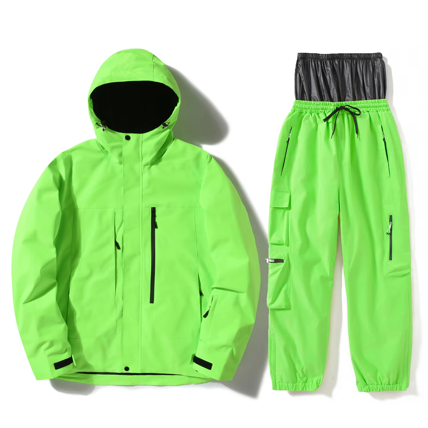 Women's Snow Set Men's Winter Windproof Waterproof Hooded Ski Jacket Pants Skiing Suit Thermal Outdoor Breathable Durable Wear