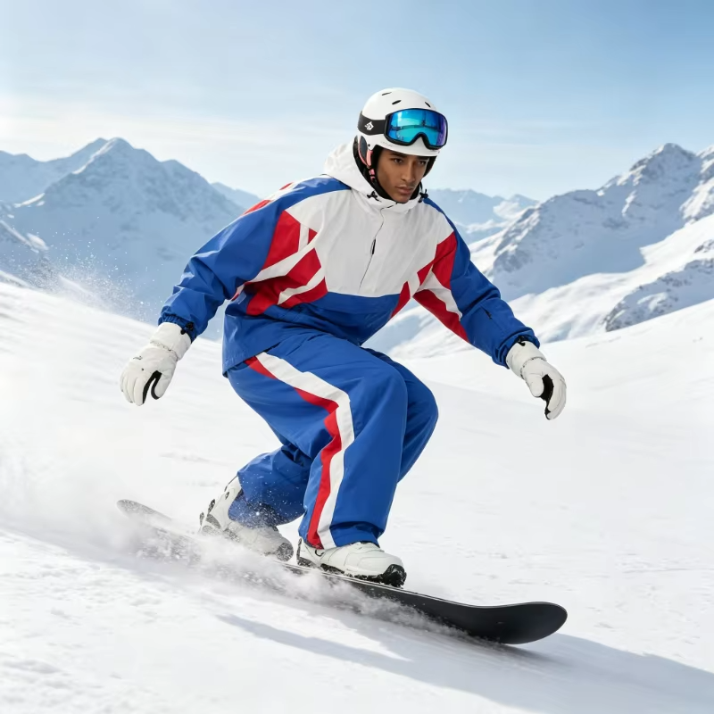 GSOU SNOW Women Men Color Block Ski Suit Set Windproof Waterproof Jacket Pants Suit Snowboard Skiing Clothing  Winter Outdoor