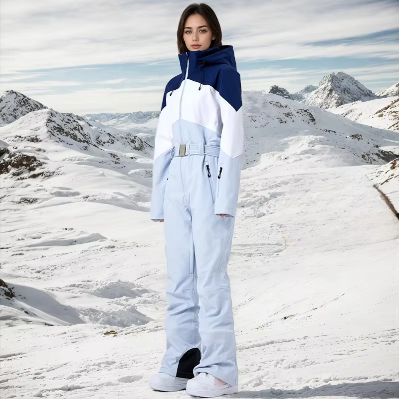 Winter New Skiing Suites Outdoor Waterproof Clothes Alpine Sport Costume Women's Ski Warm Up Tracksuit Slimming Snow Jumpsuit