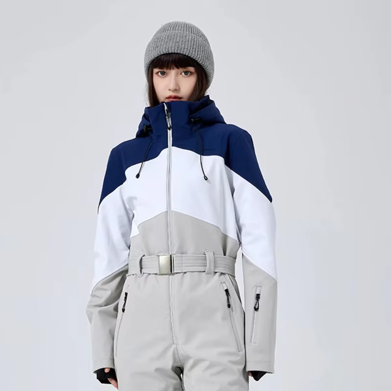 Winter New Skiing Suites Outdoor Waterproof Clothes Alpine Sport Costume Women's Ski Warm Up Tracksuit Slimming Snow Jumpsuit