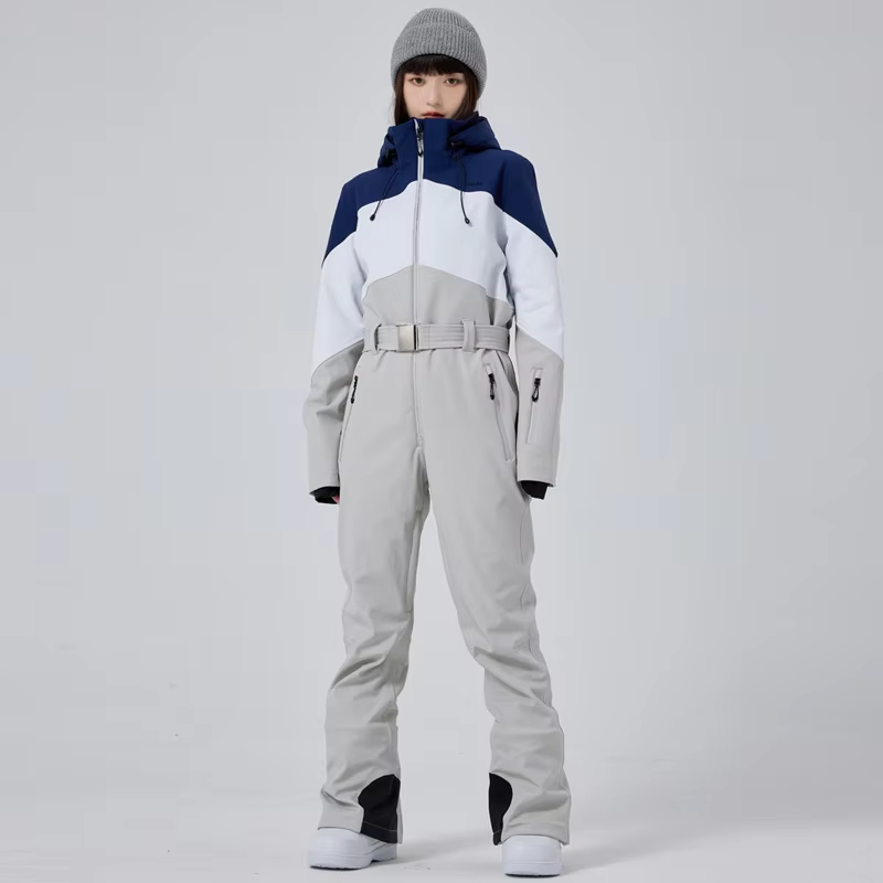 Winter New Skiing Suites Outdoor Waterproof Clothes Alpine Sport Costume Women's Ski Warm Up Tracksuit Slimming Snow Jumpsuit