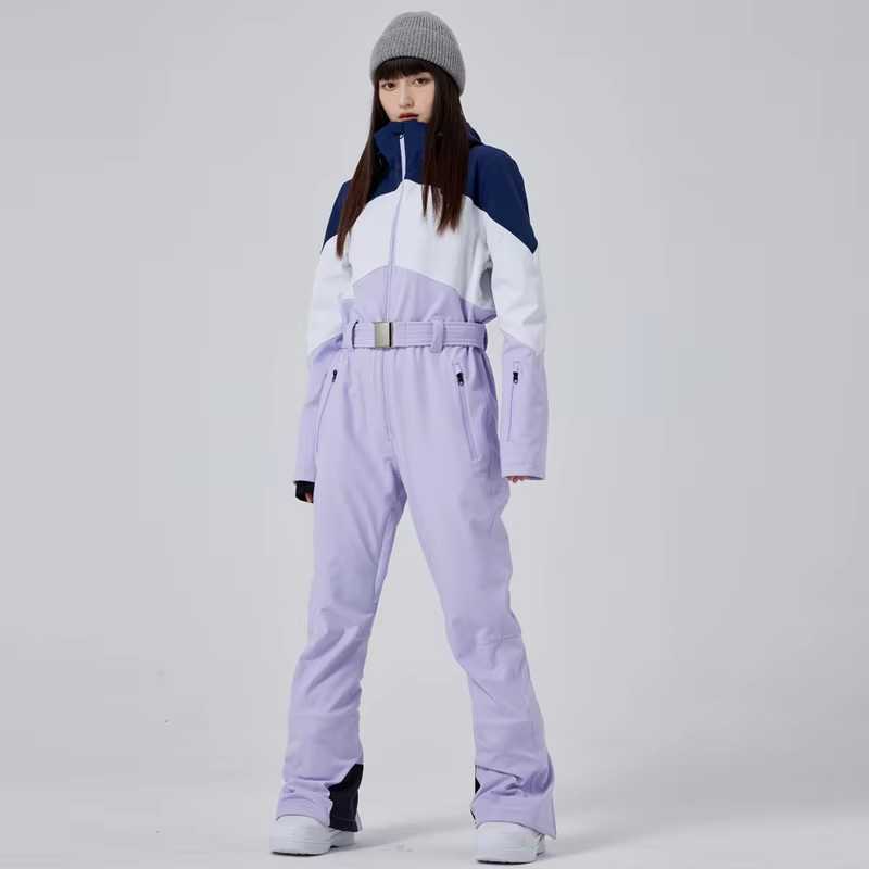 Winter New Skiing Suites Outdoor Waterproof Clothes Alpine Sport Costume Women's Ski Warm Up Tracksuit Slimming Snow Jumpsuit