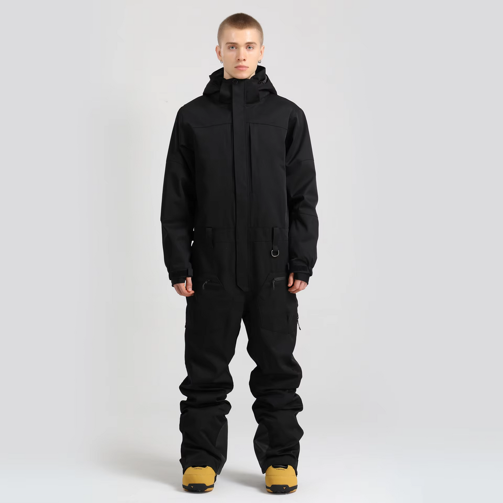 New Men's One-Piece Ski Suit Snowboard Jacket Pant Set Male Insulated Wear Resistant Winter Windproof Waterproof Outerwear Adult
