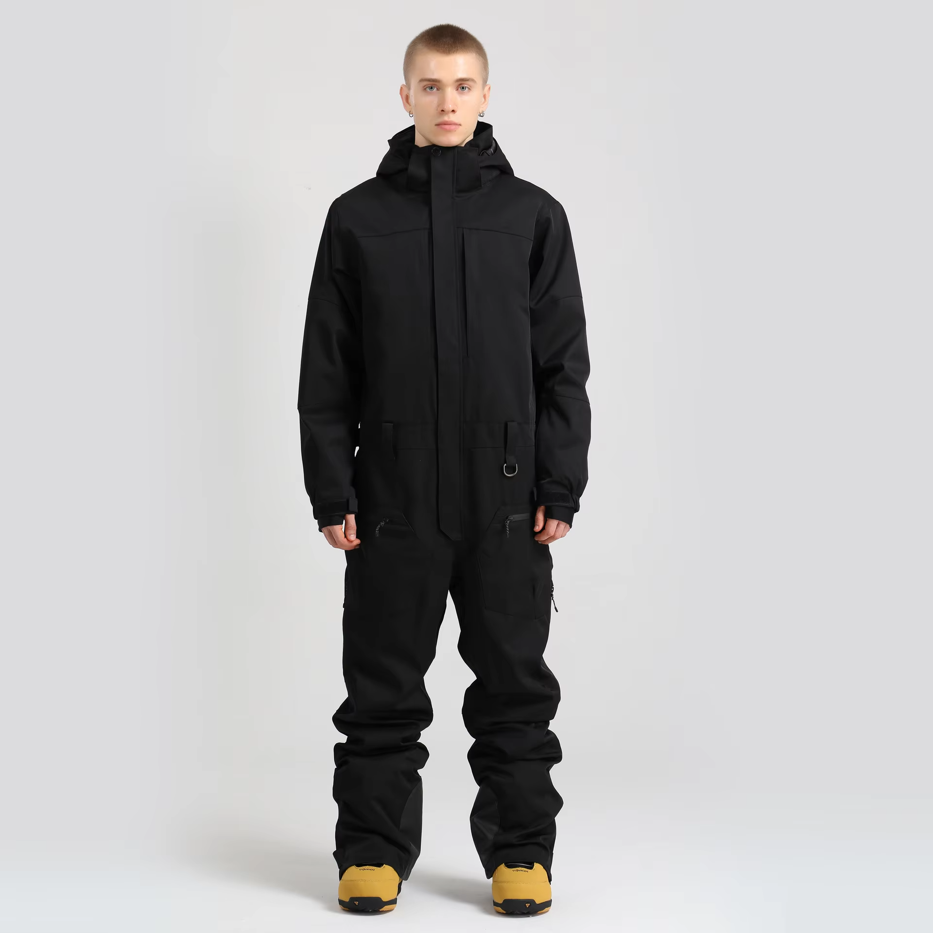 New Men's One-Piece Ski Suit Snowboard Jacket Pant Set Male Insulated Wear Resistant Winter Windproof Waterproof Outerwear Adult