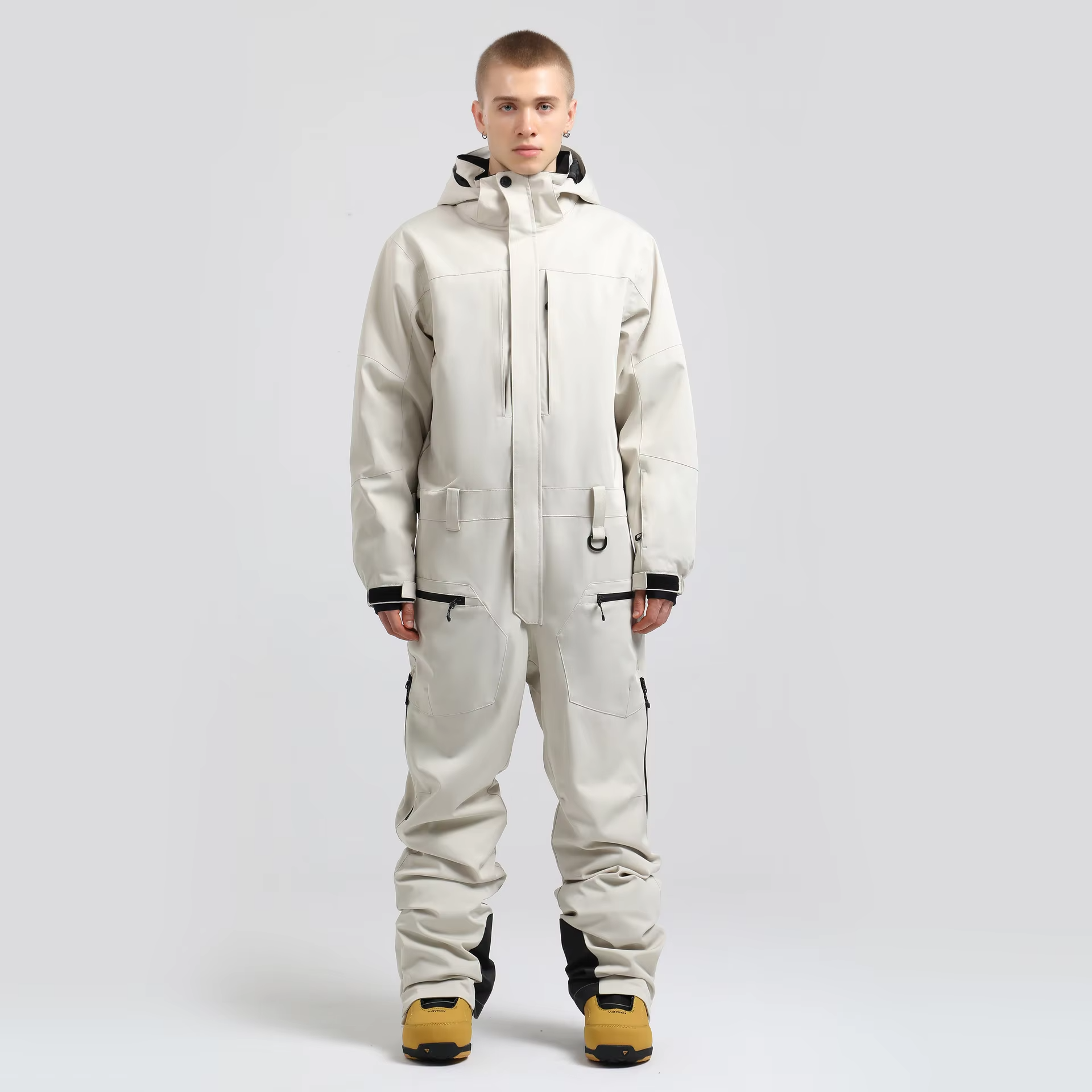 New Men's One-Piece Ski Suit Snowboard Jacket Pant Set Male Insulated Wear Resistant Winter Windproof Waterproof Outerwear Adult