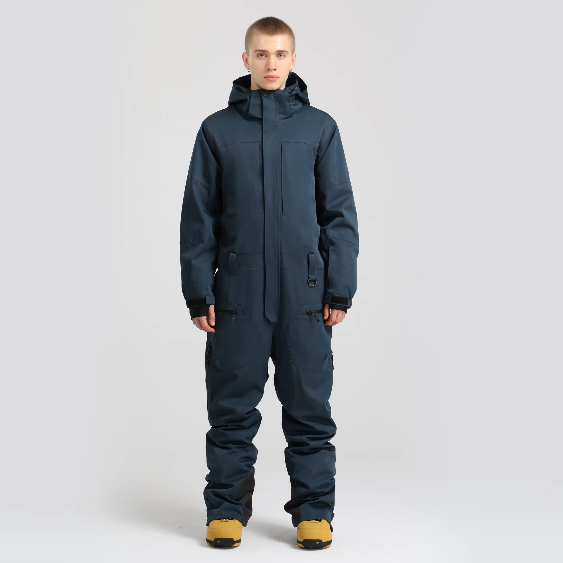 New Men's One-Piece Ski Suit Snowboard Jacket Pant Set Male Insulated Wear Resistant Winter Windproof Waterproof Outerwear Adult