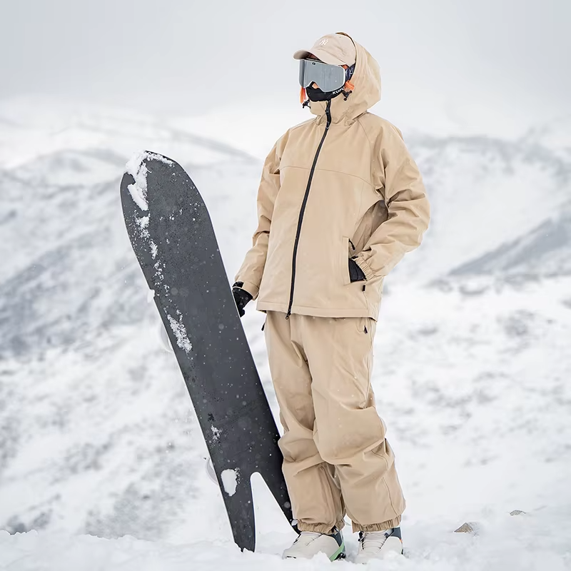 New Couple's Solid Color Snowboard Ski Suit Set Men's Outdoor Waterproof Windproof Women's Winter Warm Breathable Snow Clothes