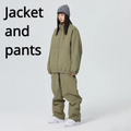 New Winter Woman Couple Ski Suits Sports Warm Tracksuit Snow Set Clothes Waterproof Windproof Man Loose Skiing Jacket Pants