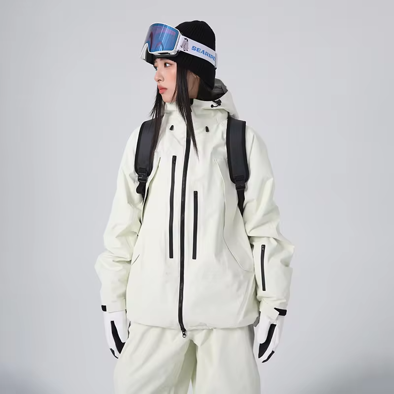 Winter Warm Skiing Jackets Women Men Snow Windproof Waterproof Ski Coat Breathable Adult Loose Solid Hooded Jacket Outdoor New