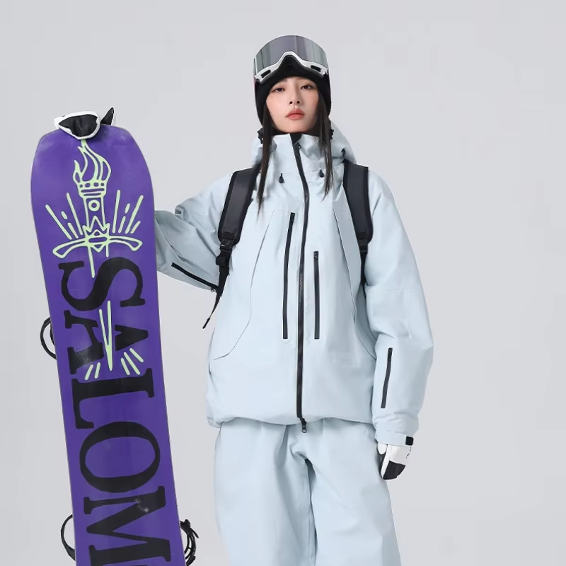 Winter Warm Skiing Jackets Women Men Snow Windproof Waterproof Ski Coat Breathable Adult Loose Solid Hooded Jacket Outdoor New