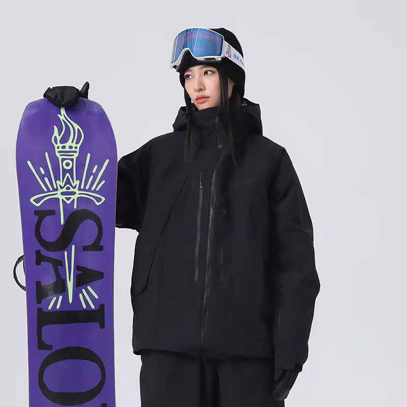 Winter Warm Skiing Jackets Women Men Snow Windproof Waterproof Ski Coat Breathable Adult Loose Solid Hooded Jacket Outdoor New