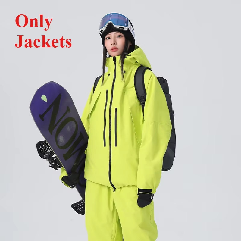 Winter Warm Skiing Jackets Women Men Snow Windproof Waterproof Ski Coat Breathable Adult Loose Solid Hooded Jacket Outdoor New