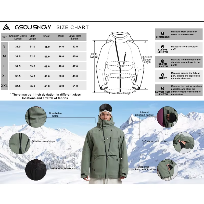 2026 New Men's Snowboarding Jacket Breathable Adult Waterproof Skiing Coats Winter Snow Insulated Windproof Jackets Outdoor Warm