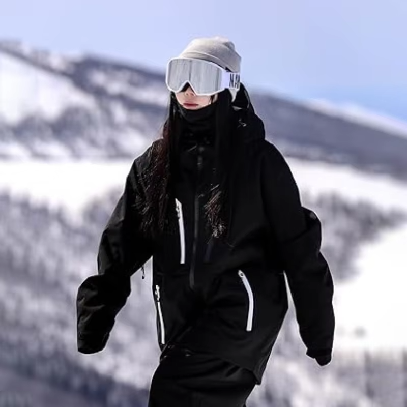 2026 Men's Ski Jackets Waterproof Snowboard Jackets Windproof Baggy Snowboarding Coats Winter Outdoor Sport Snow Hooded New  Top
