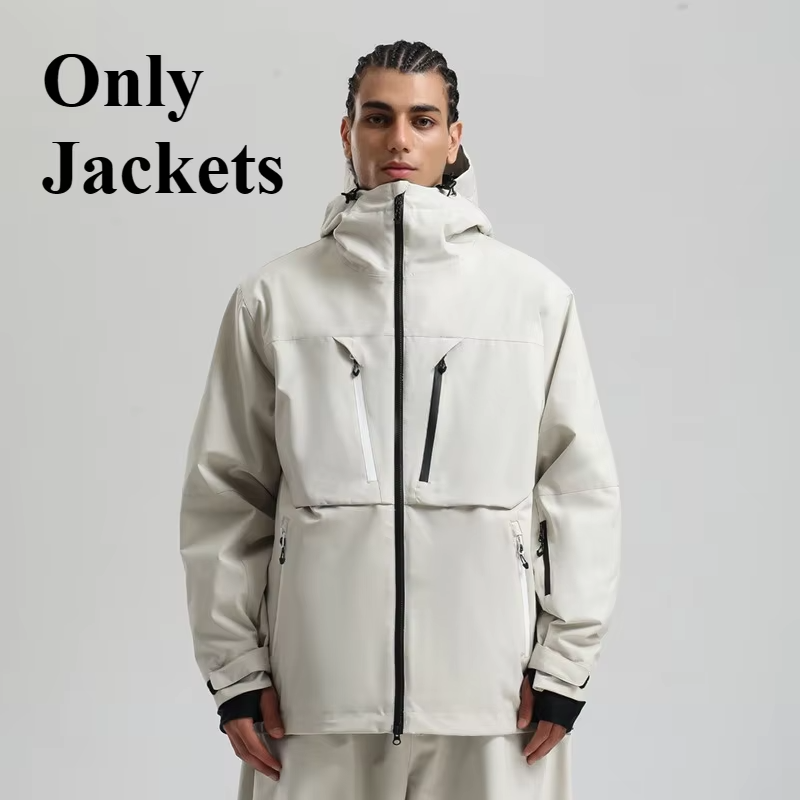 2026 Men's Ski Jackets Waterproof Snowboard Jackets Windproof Baggy Snowboarding Coats Winter Outdoor Sport Snow Hooded New  Top