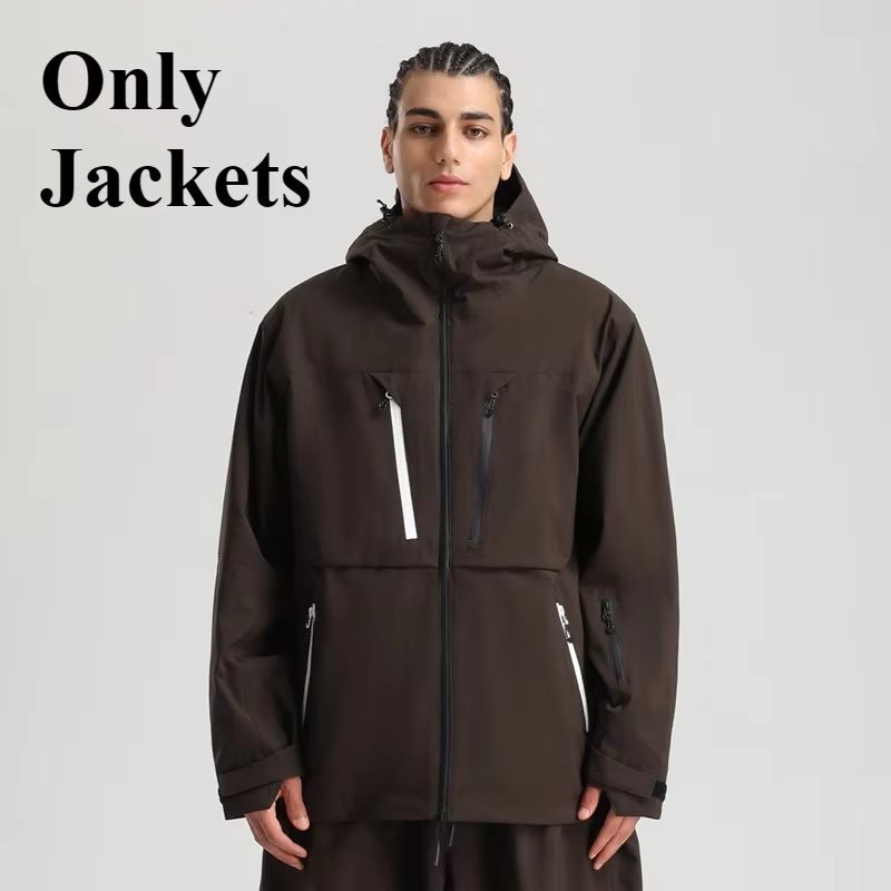2026 Men's Ski Jackets Waterproof Snowboard Jackets Windproof Baggy Snowboarding Coats Winter Outdoor Sport Snow Hooded New  Top