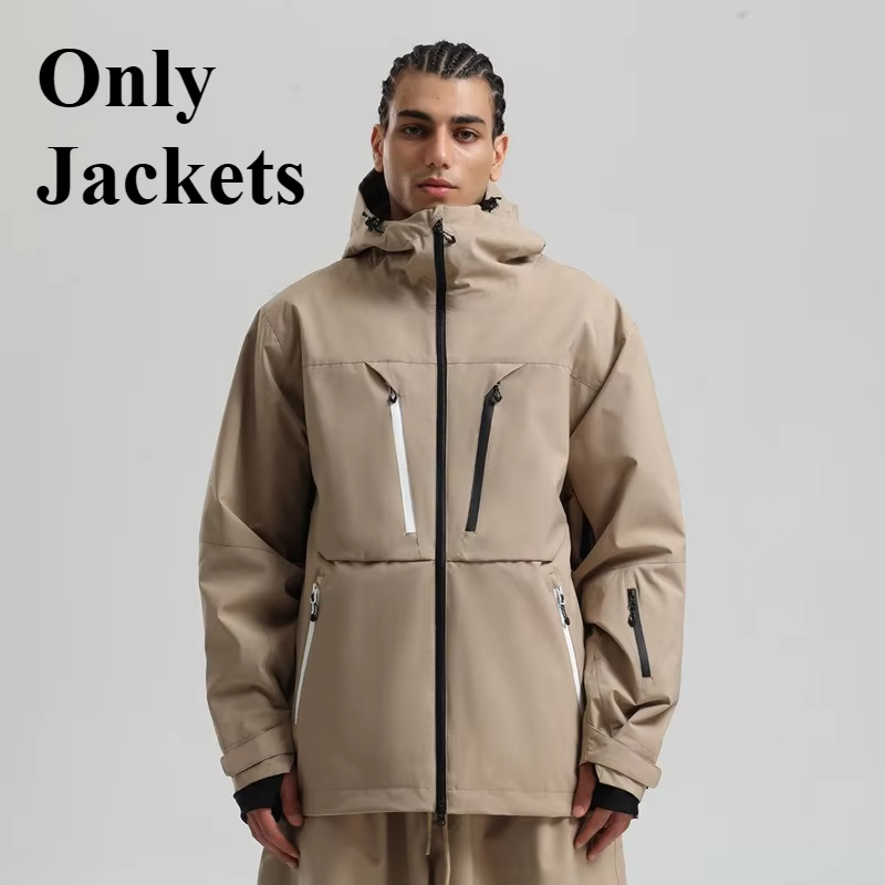 2026 Men's Ski Jackets Waterproof Snowboard Jackets Windproof Baggy Snowboarding Coats Winter Outdoor Sport Snow Hooded New  Top