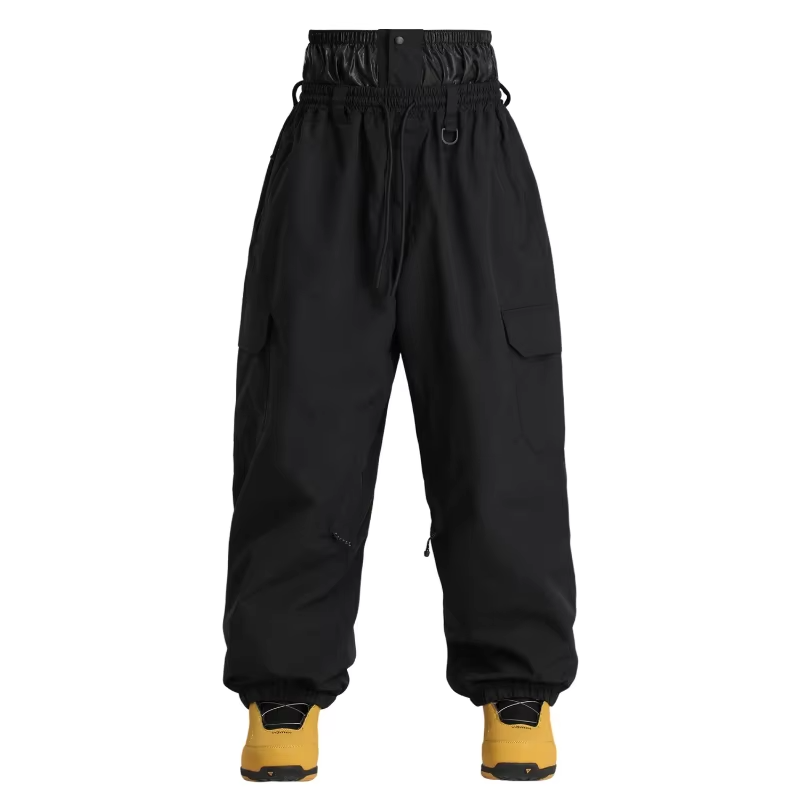 2026 New Winter Unisex Cargo Snowboard Pants Loose Baggy Ski Windproof Waterproof Breathable Warm Outdoor Snow Pants Men Women