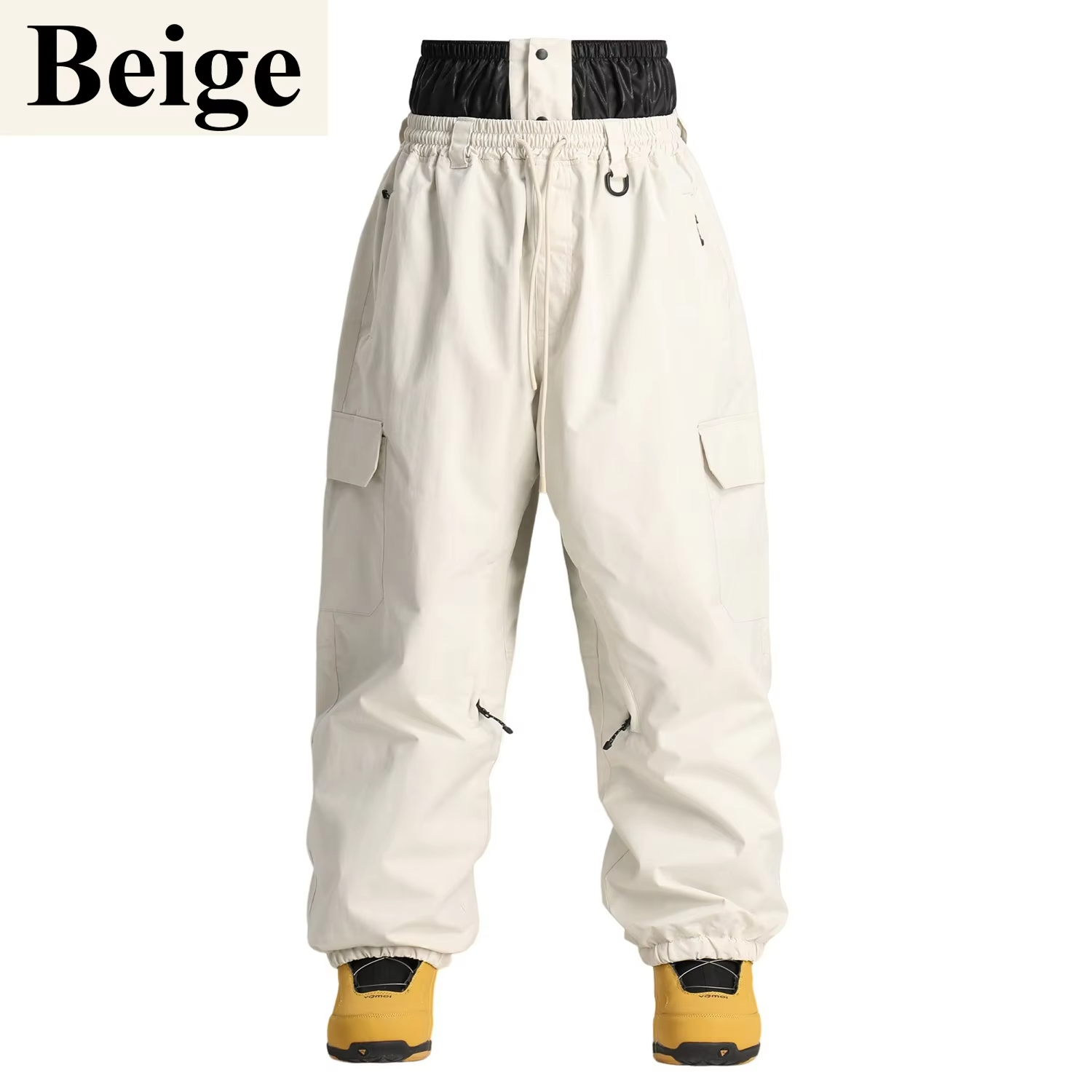 2026 New Winter Unisex Cargo Snowboard Pants Loose Baggy Ski Windproof Waterproof Breathable Warm Outdoor Snow Pants Men Women
