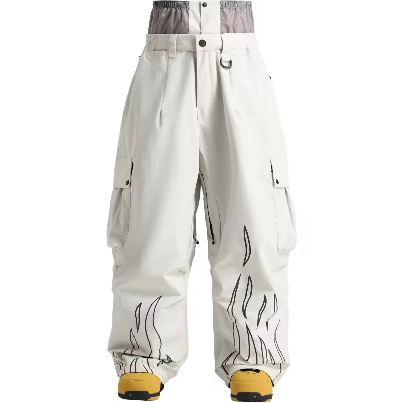New Baggy Style Windproof Waterproof Ski Pants Male Female Winter Outdoor Snowboard Sports Thermal Wear Resistant Snow Trousers