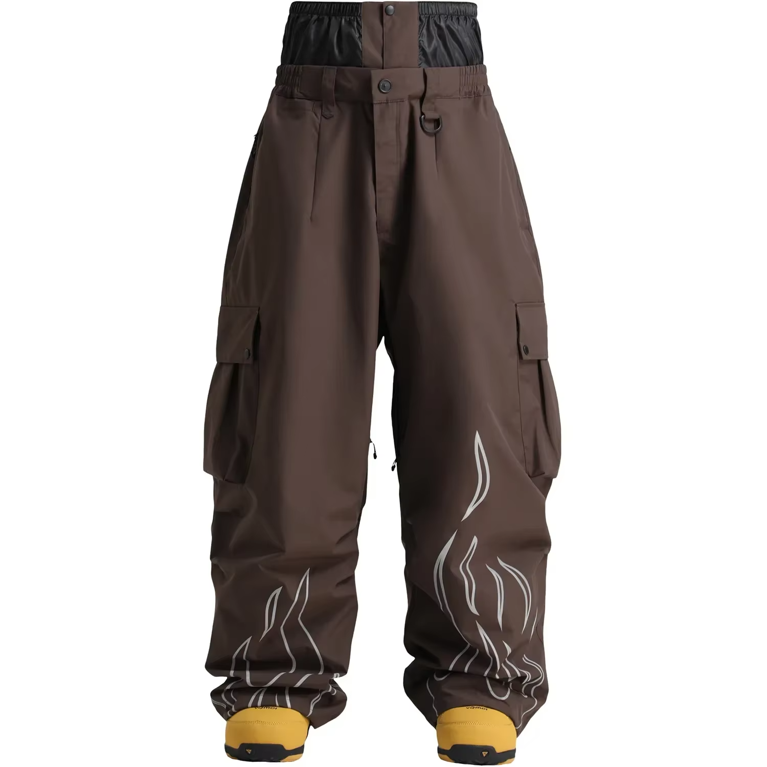 New Baggy Style Windproof Waterproof Ski Pants Male Female Winter Outdoor Snowboard Sports Thermal Wear Resistant Snow Trousers