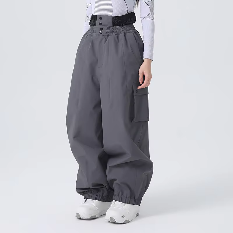 2026 Winter Women Skiing Pants Loose Warm Sport Solid Windproof Breathable Waterproof Ski Pant Men Wear-resistant Snowboard Wear