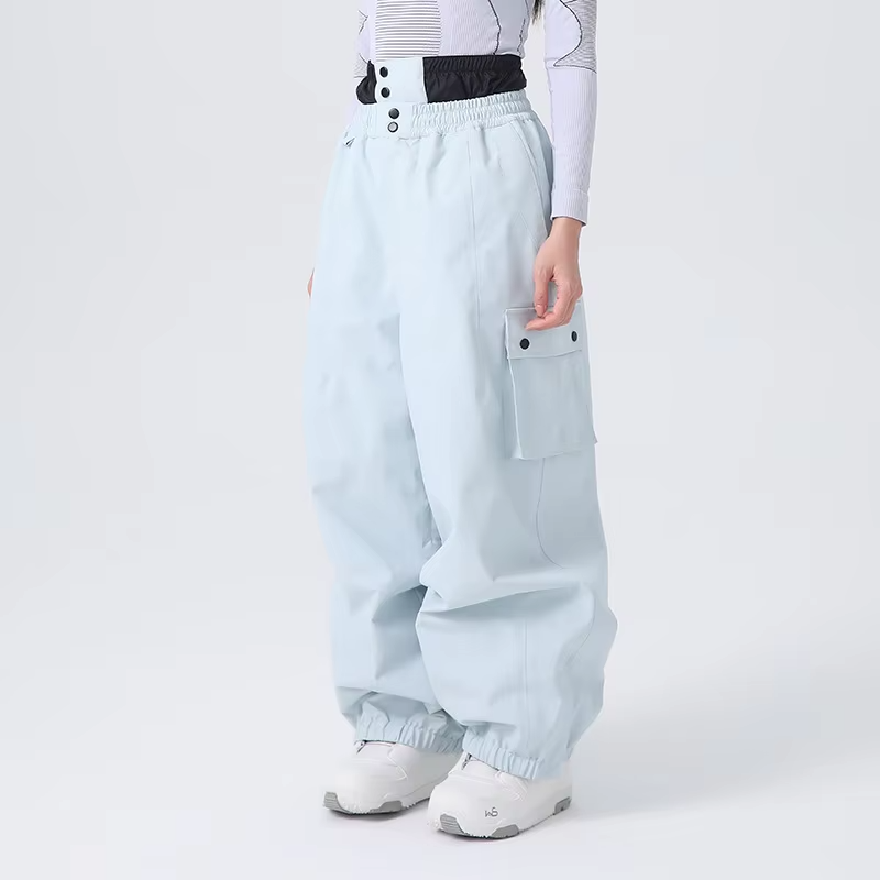 2026 Winter Women Skiing Pants Loose Warm Sport Solid Windproof Breathable Waterproof Ski Pant Men Wear-resistant Snowboard Wear