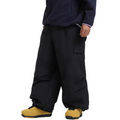 Men's Snow Pants Waterproof Windproof Winter Skiing Trousers with Zipper Pockets Loose-fit Warm Pants for Outdoor Snow Sports