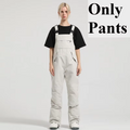 Women Winter Ski Bib Overalls Cargo Snow Pants Windproof Waterproof Wear Resistant Warm Breathable Ski Trousers Outdoor Sports