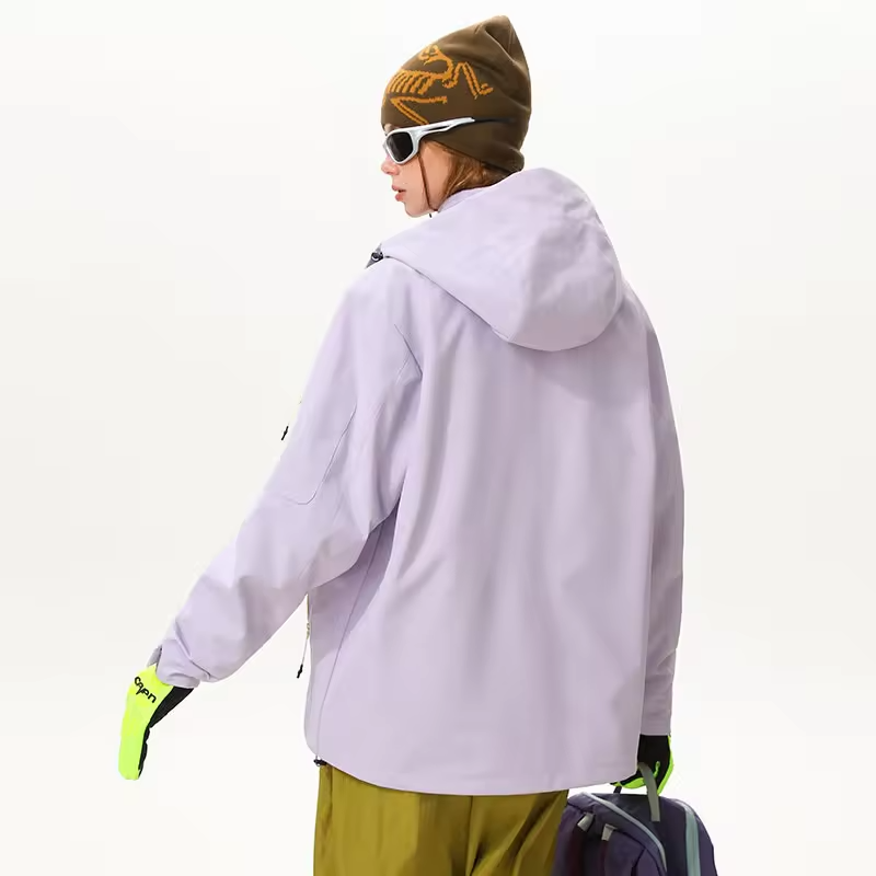 Unisex Hiking Jacket Women 3-In-1 Waterproof Fleece Zippered Camping Hooded Jacket Men Winter Warm Outdoor Windproof Sports Coat