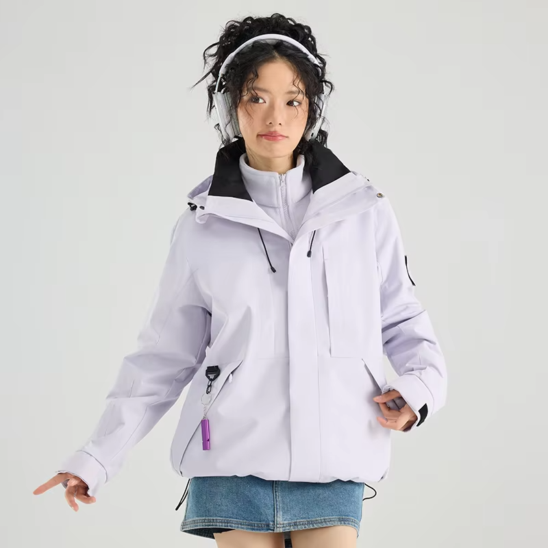 Couple outdoor three-in-one two-piece jacket windproof waterproof couple hiking suit outdoor camping men and women's suits