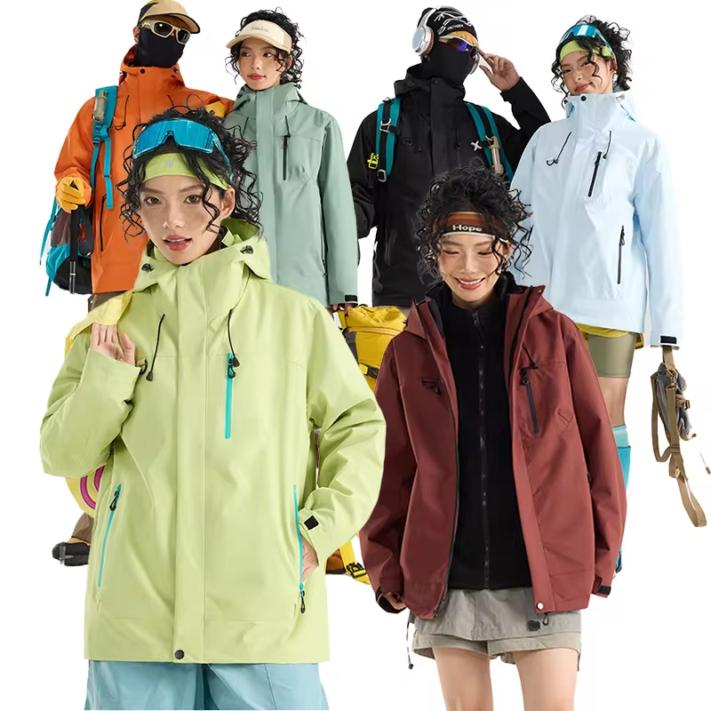 New Outdoor Jacket For Men And Women The Same Fleece Three-In-One Running Mountaineering Jacket For Autumn And Winter Fishing