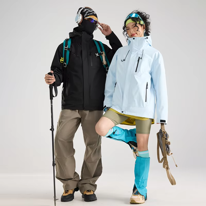 New Outdoor Jacket For Men And Women The Same Fleece Three-In-One Running Mountaineering Jacket For Autumn And Winter Fishing