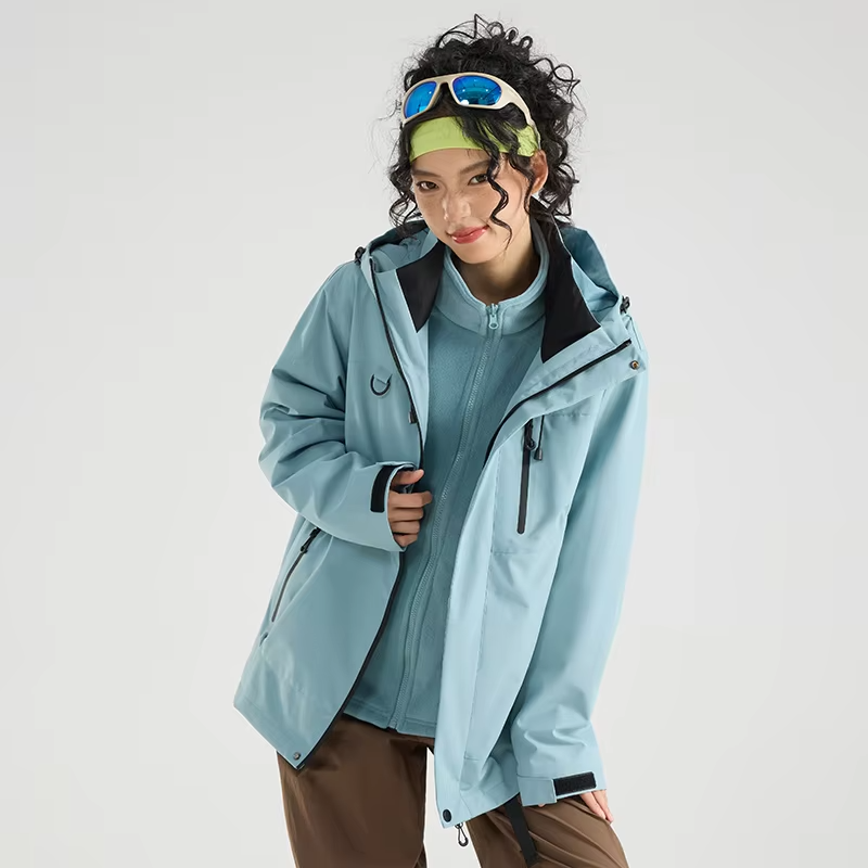 New Outdoor Jacket For Men And Women The Same Fleece Three-In-One Running Mountaineering Jacket For Autumn And Winter Fishing