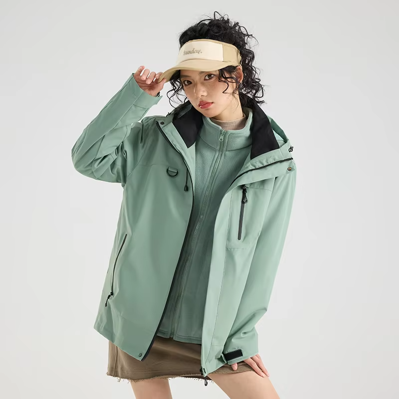 New Outdoor Jacket For Men And Women The Same Fleece Three-In-One Running Mountaineering Jacket For Autumn And Winter Fishing