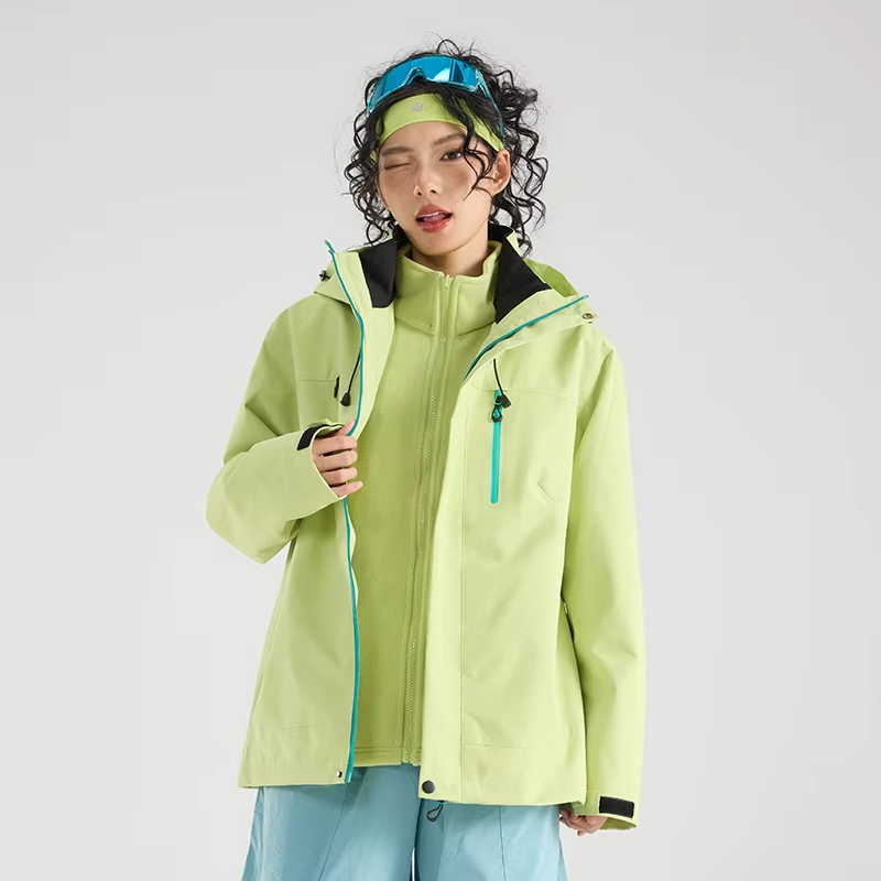 New Outdoor Jacket For Men And Women The Same Fleece Three-In-One Running Mountaineering Jacket For Autumn And Winter Fishing