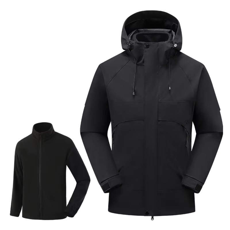 High-End Three-in-One Outdoor Assault Jacket Unisex Windproof Water-Repellent Autumn Winter Coat