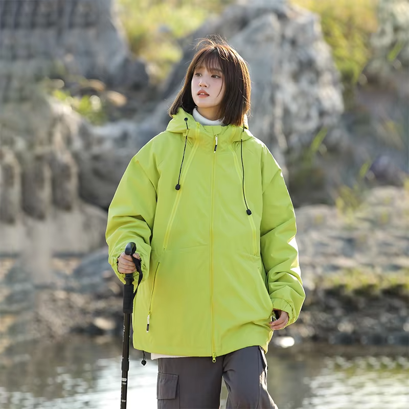 New Autumn And Winter Cotton-Padded JacketsFor Couples Hooded Cotton-Padded Jackets Same-Style Cotton-Padded Outdoor Jackets